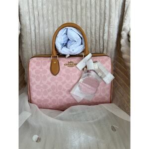 Coach Powder Pink Large Rowan NWT